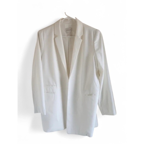 Chico's Boyfriend Duster Size 3 Ecru Off White New With Tags Open Front Blazer - Picture 1 of 11